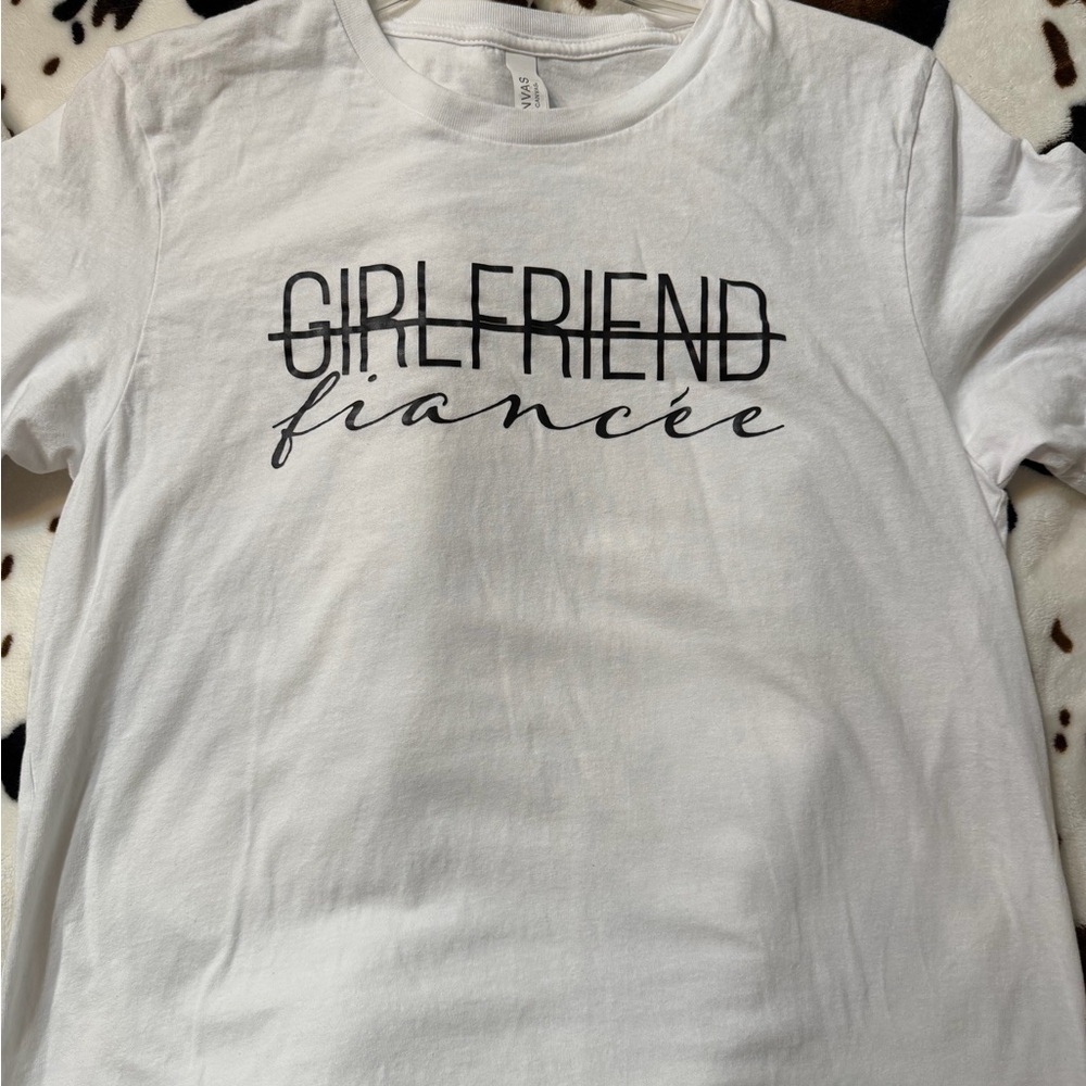 White Graphic “Fiancée” T-Shirt